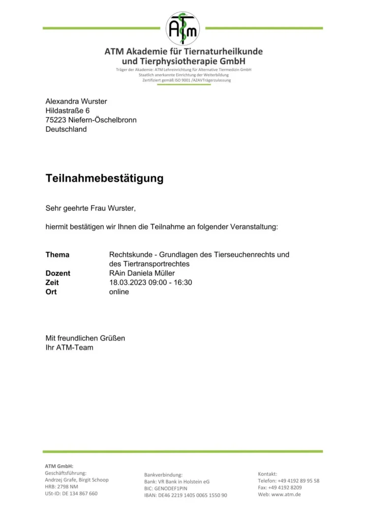 Aus- und Weiterbildungen