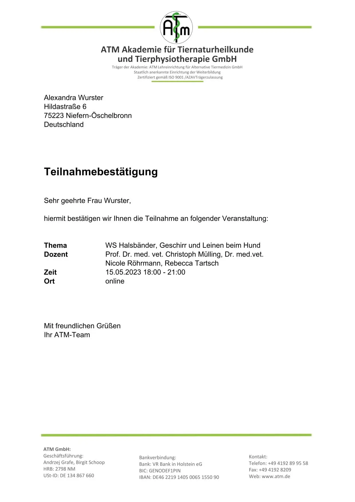 Aus- und Weiterbildungen